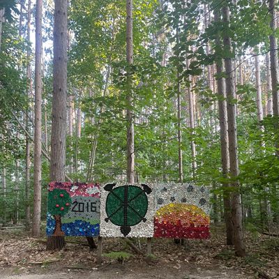 Artwork completed by the school near Hole 5