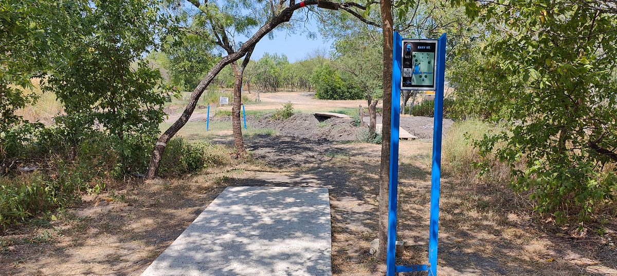 Hole 5 tee pad.