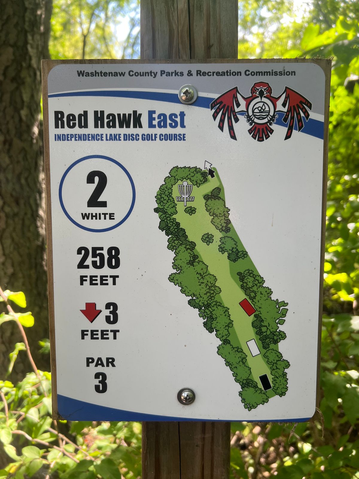 Hole 2 (White) - Hole Sign