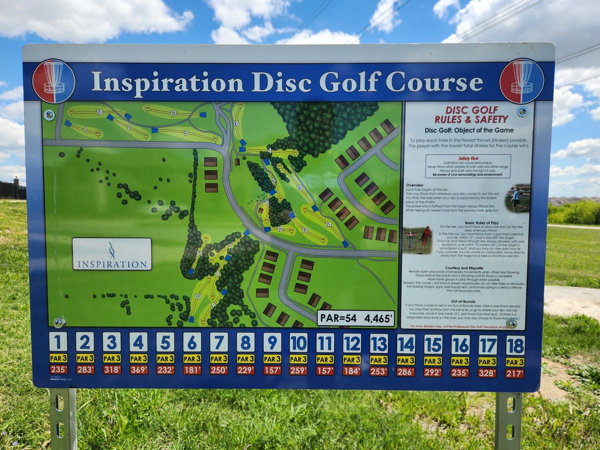 Inspiration DGC sign and map