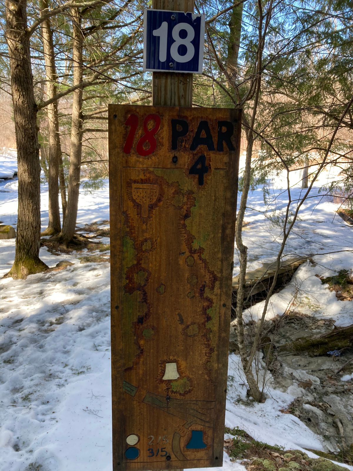 Hole 18- uphill drive.