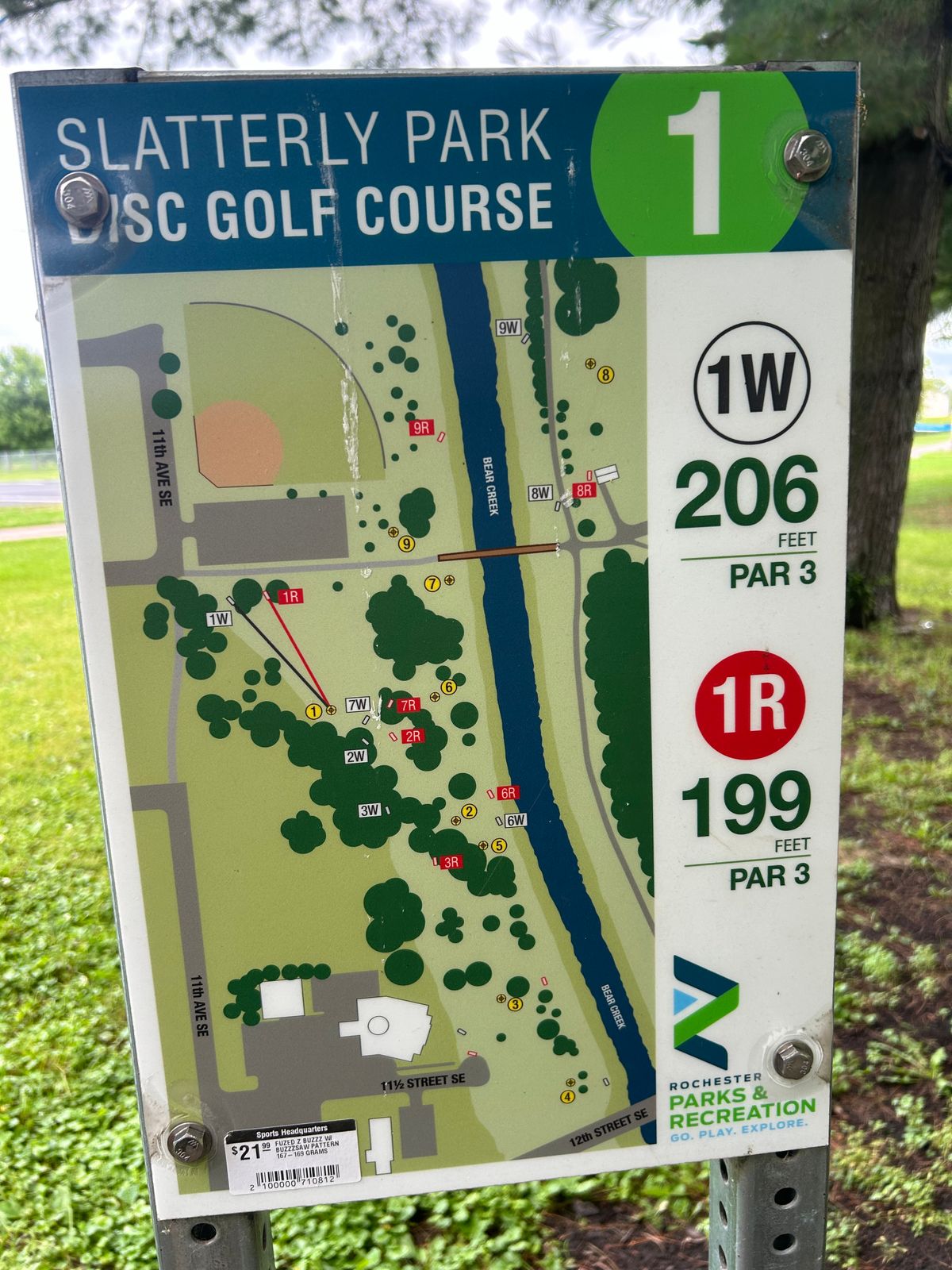 Hole 1 signage