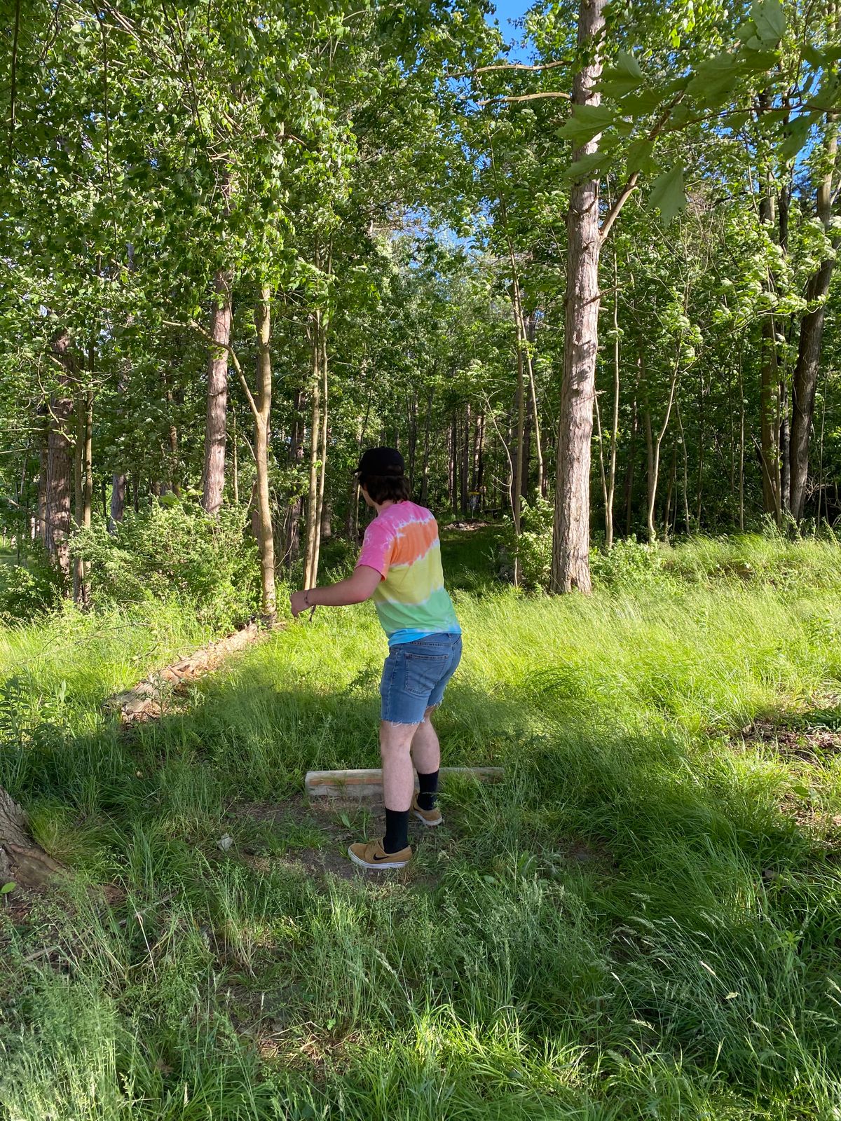 half of the course is in the woods
