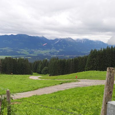 Hole 1 on the new layout 18 hole course in Ofterschwang