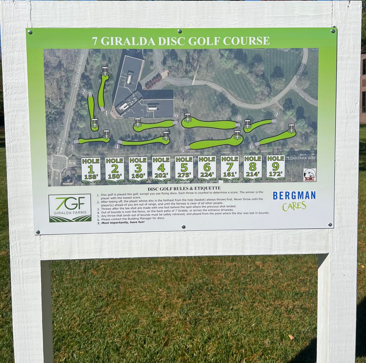 Course map near hole 1
