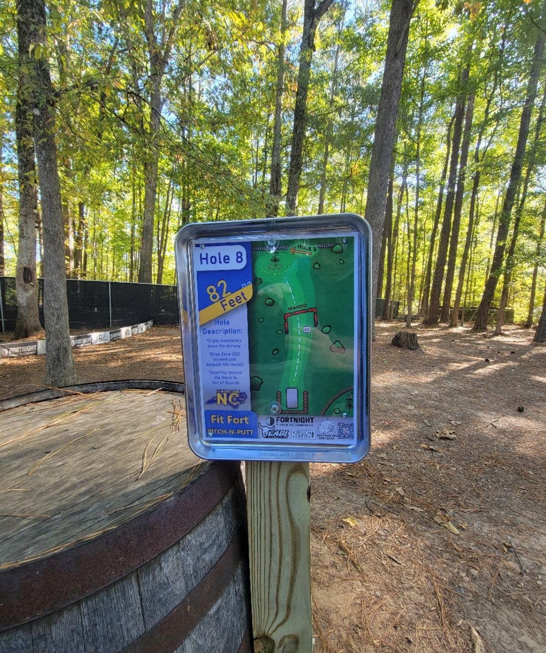 Hole 8 tee sign