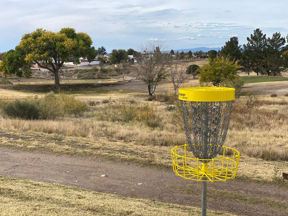 Hole 3 in an up-and- over the hill shot, blind from the tee.