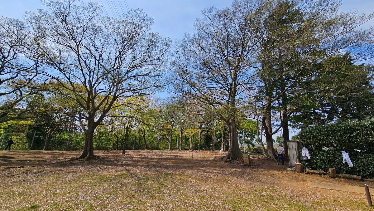 View from hole 9 looking towards baskets 1,2, and 3