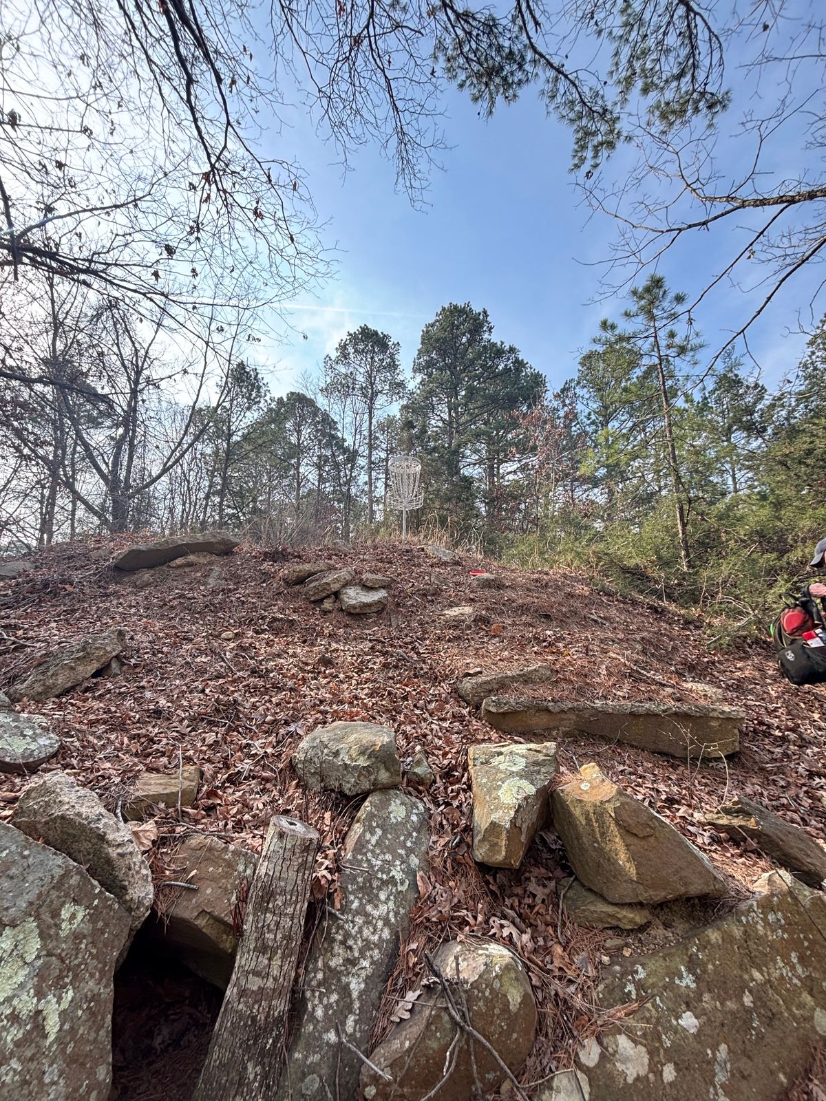 Super uphill putt on hole 15