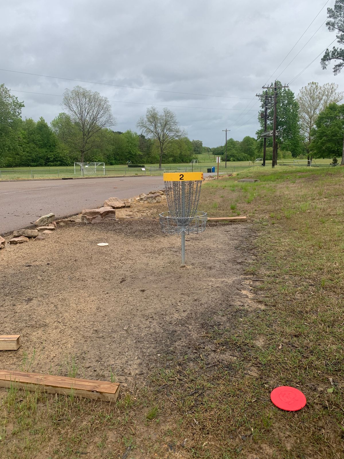 Hole 2. Parking area is OB.
