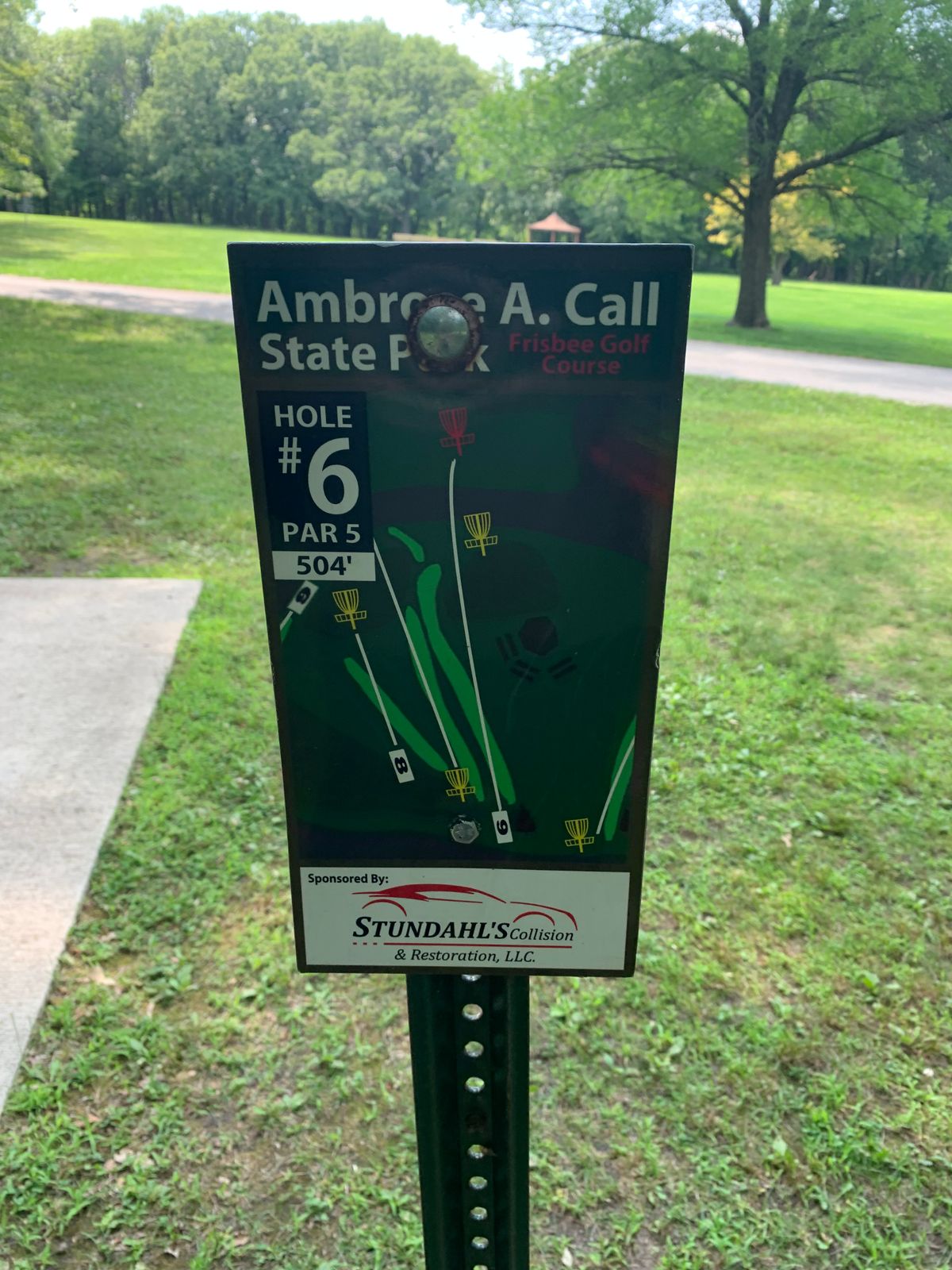Hole 6 Tee Sign