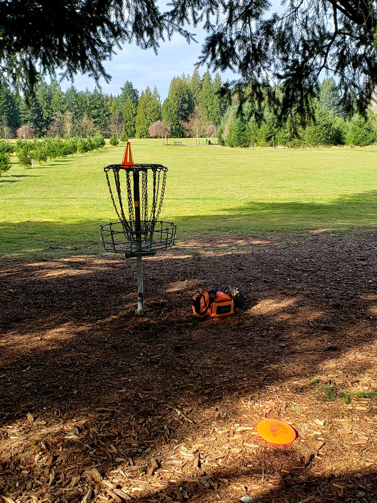 Woodland Creek #1 Long Pin looking towards tee