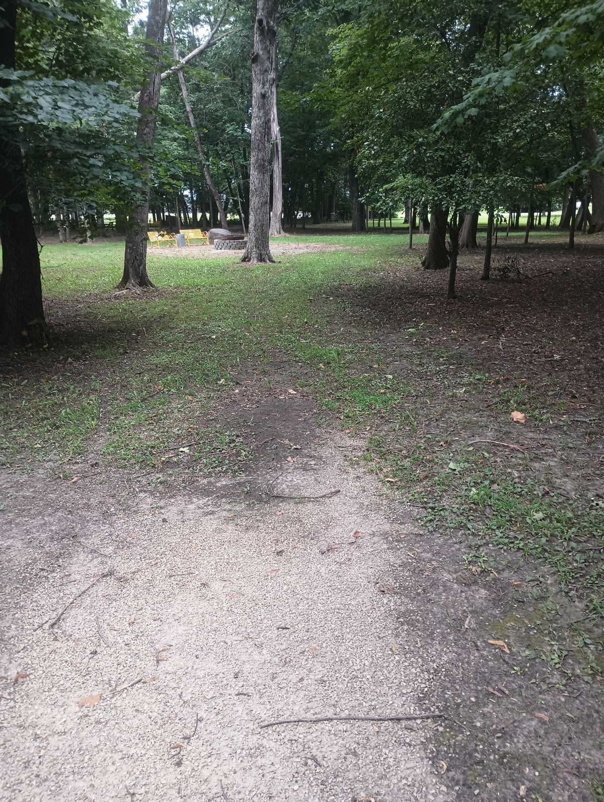 Hole seven - watch out for the fire pit