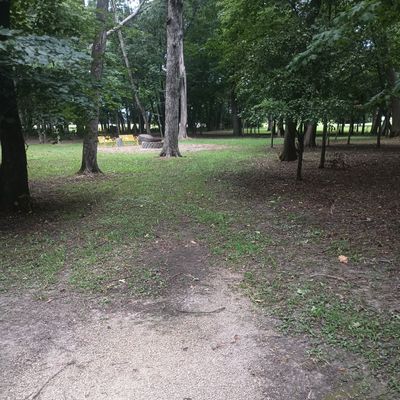 Hole seven - watch out for the fire pit