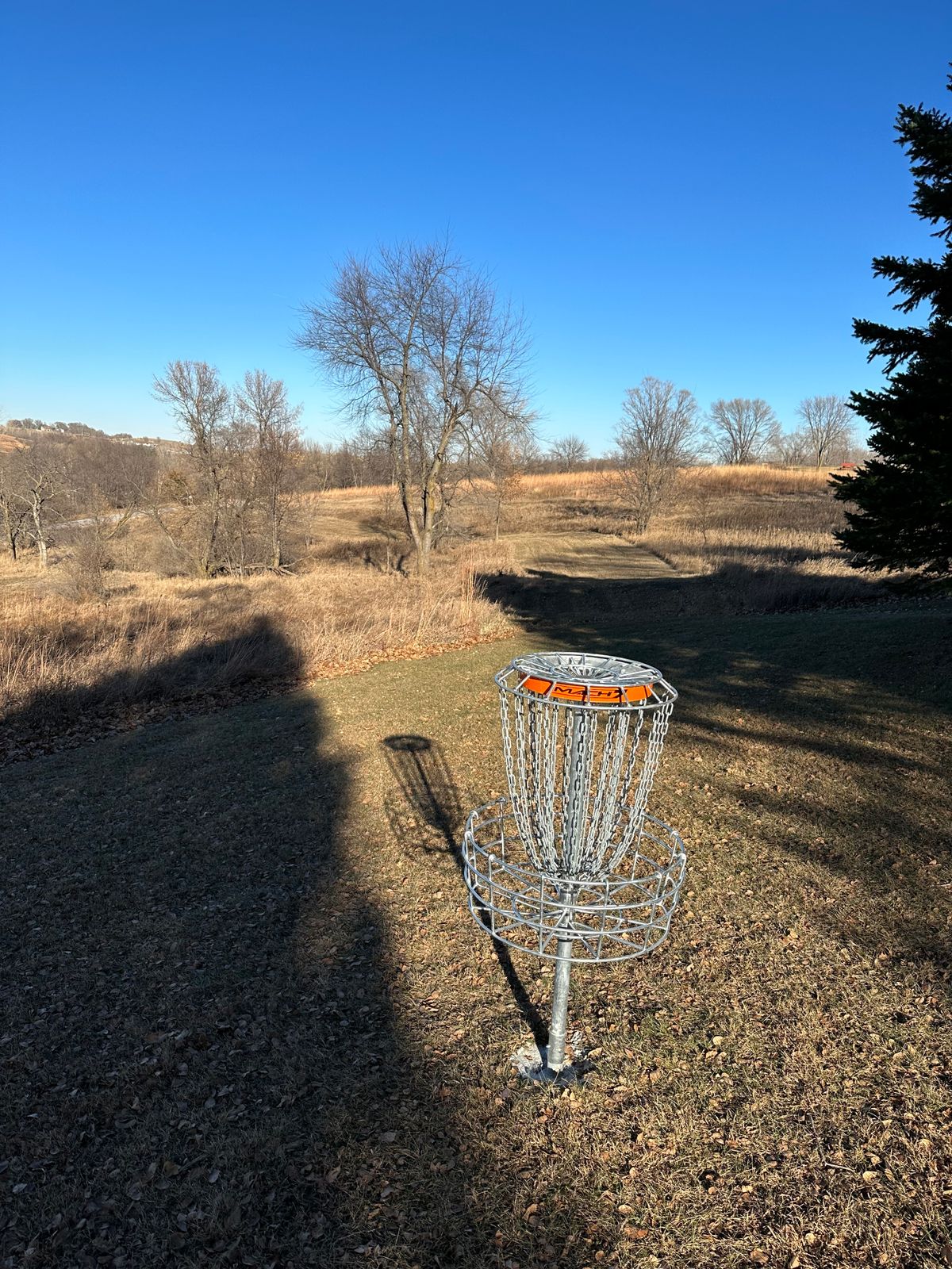 Hole 9 Basket Looking Back At Teepad.