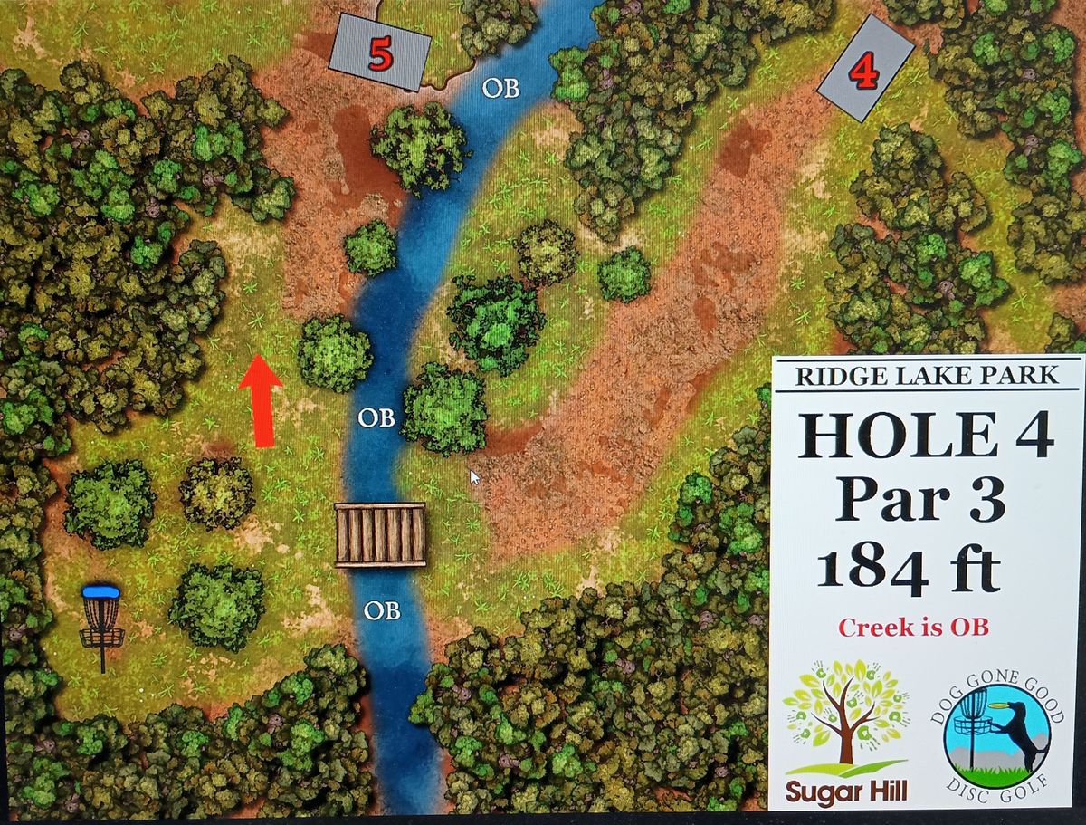 Hole 4 tee sign