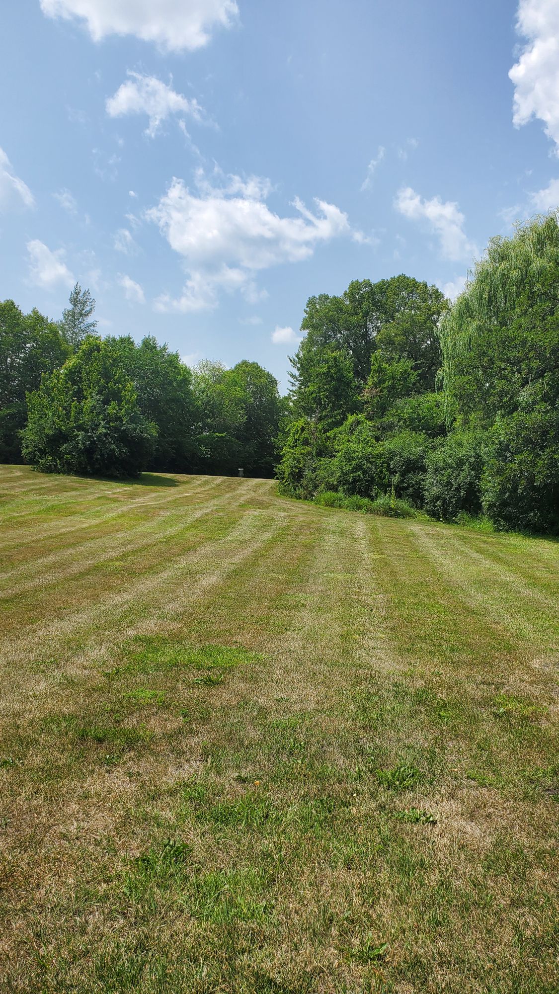 Hole 3 tee. Hole I straight and around a bend to the right