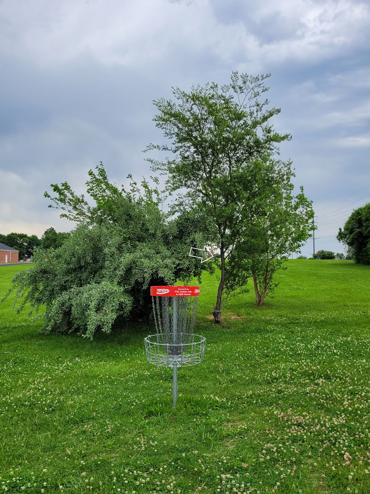 Hole 9 main basket to tee