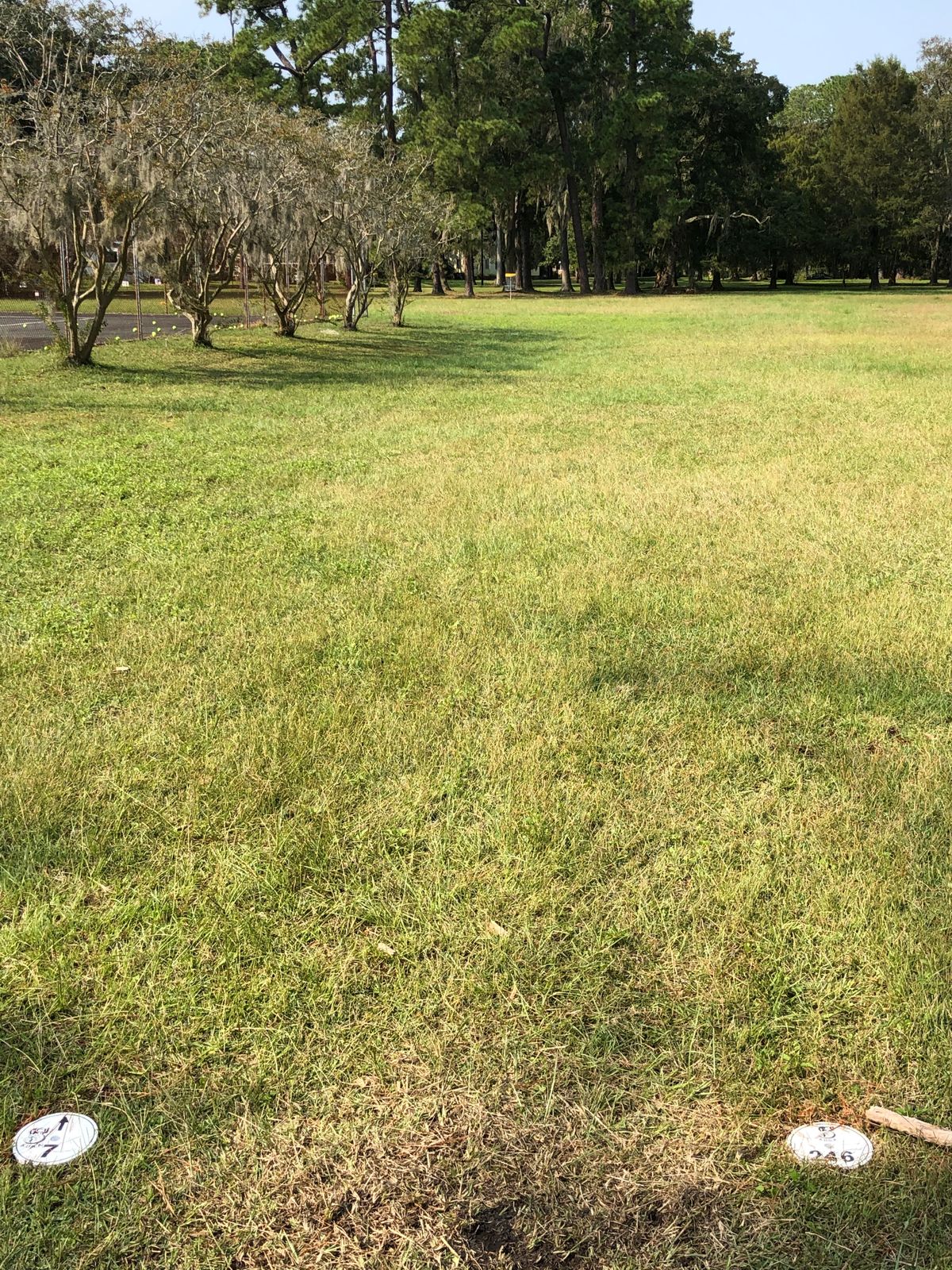 #7. Tennis courts on your left.