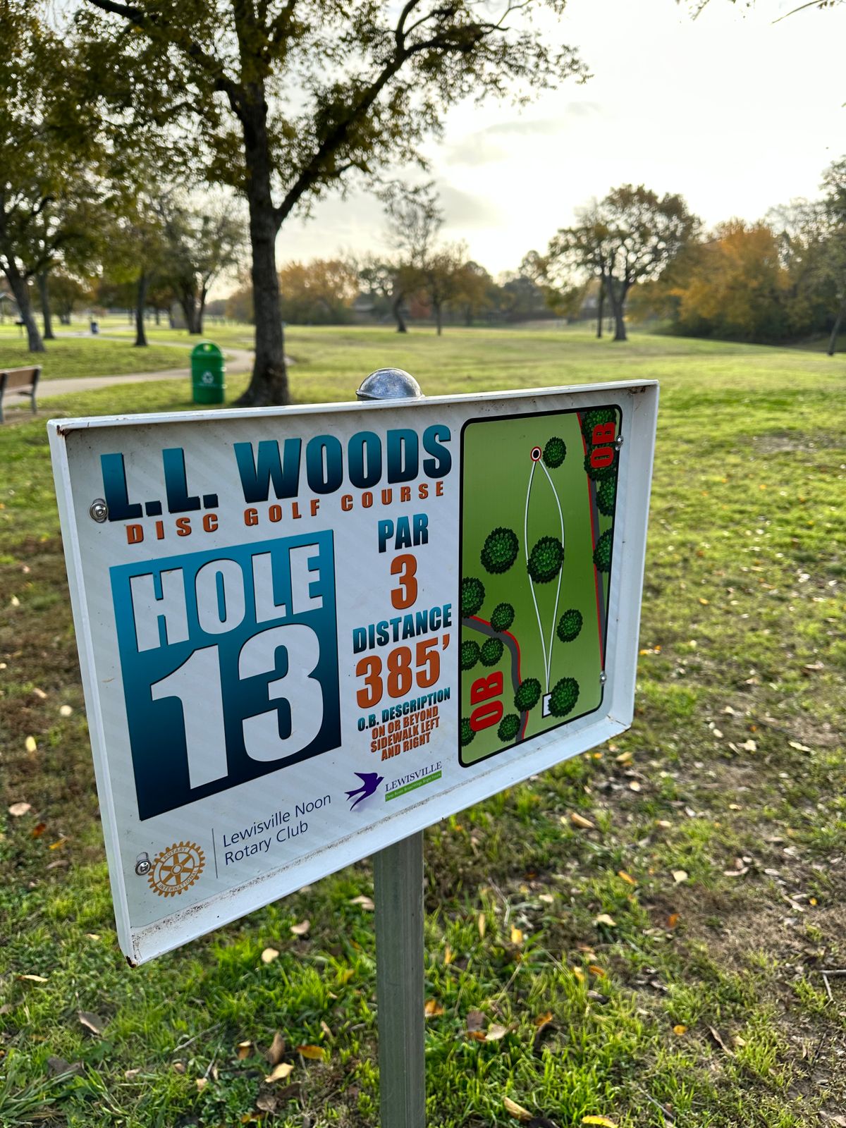 Hole 13 Tee Sign