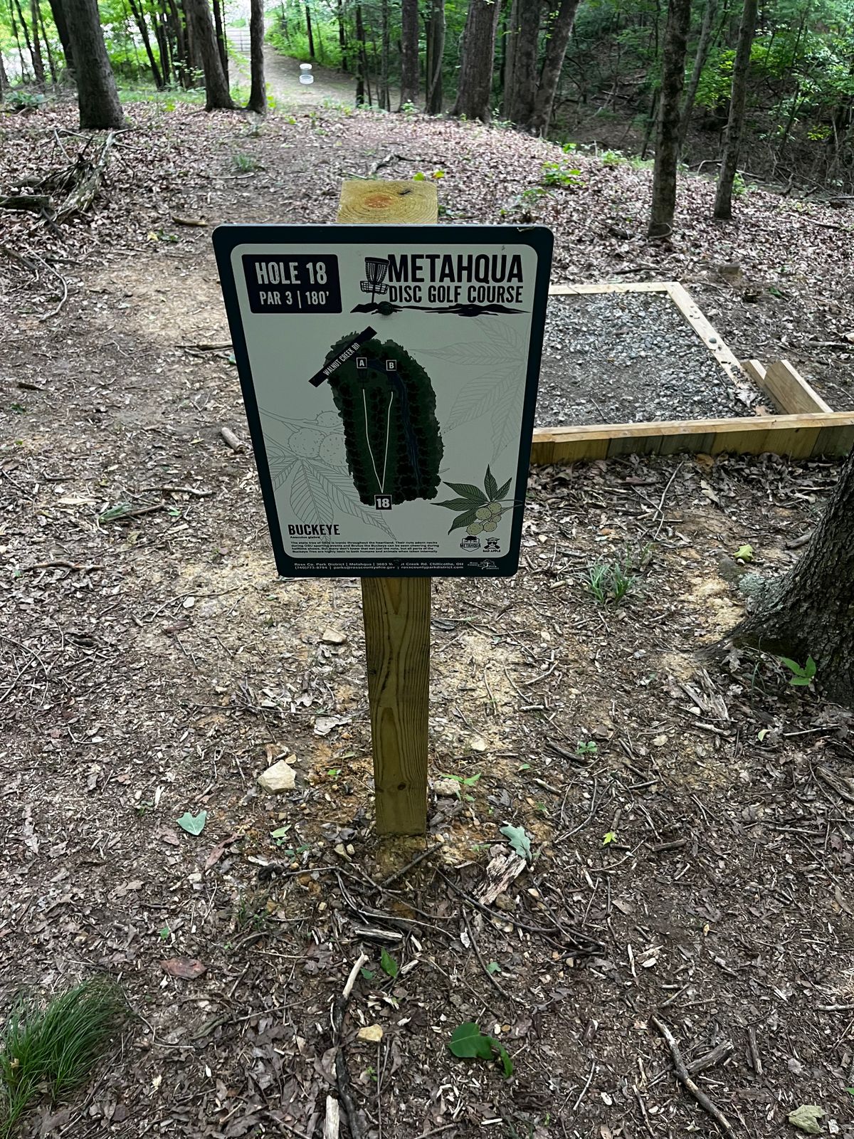 Hole 18 tee sign