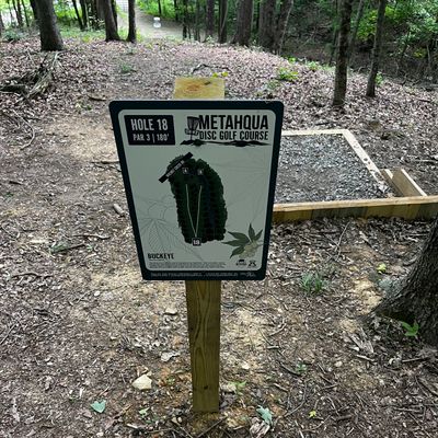 Hole 18 tee sign
