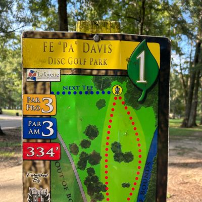 Hole 1 Tee Sign