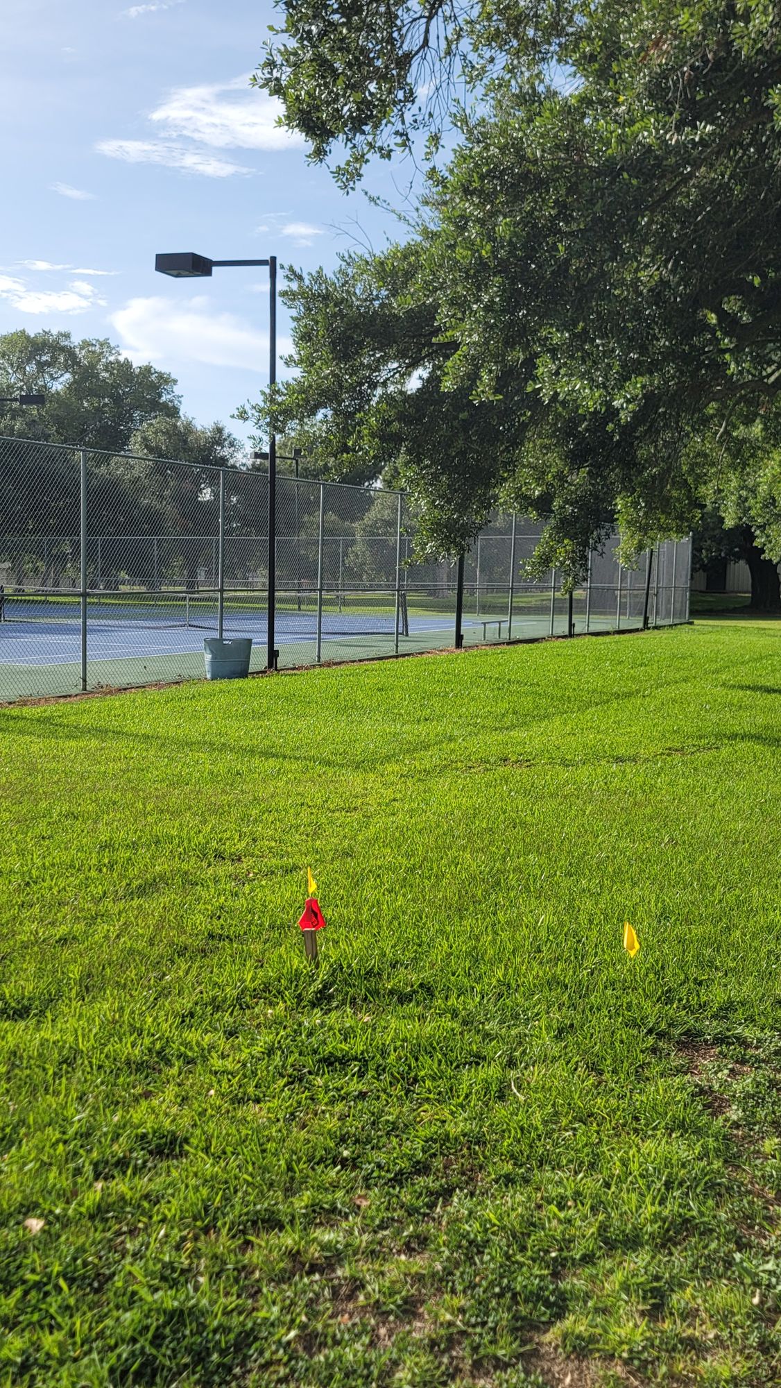 Hole 9 around the Tennis courts
