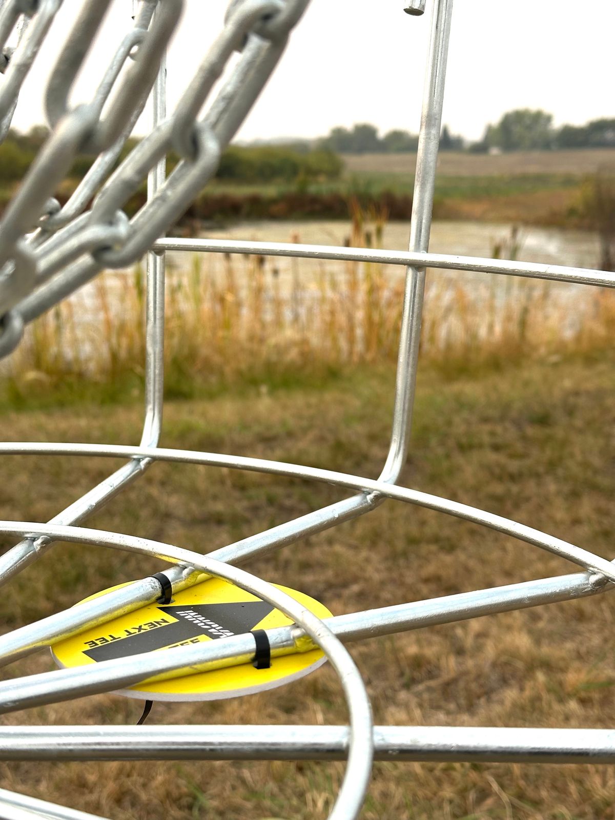 “Next Tee” markers. Basket 5.