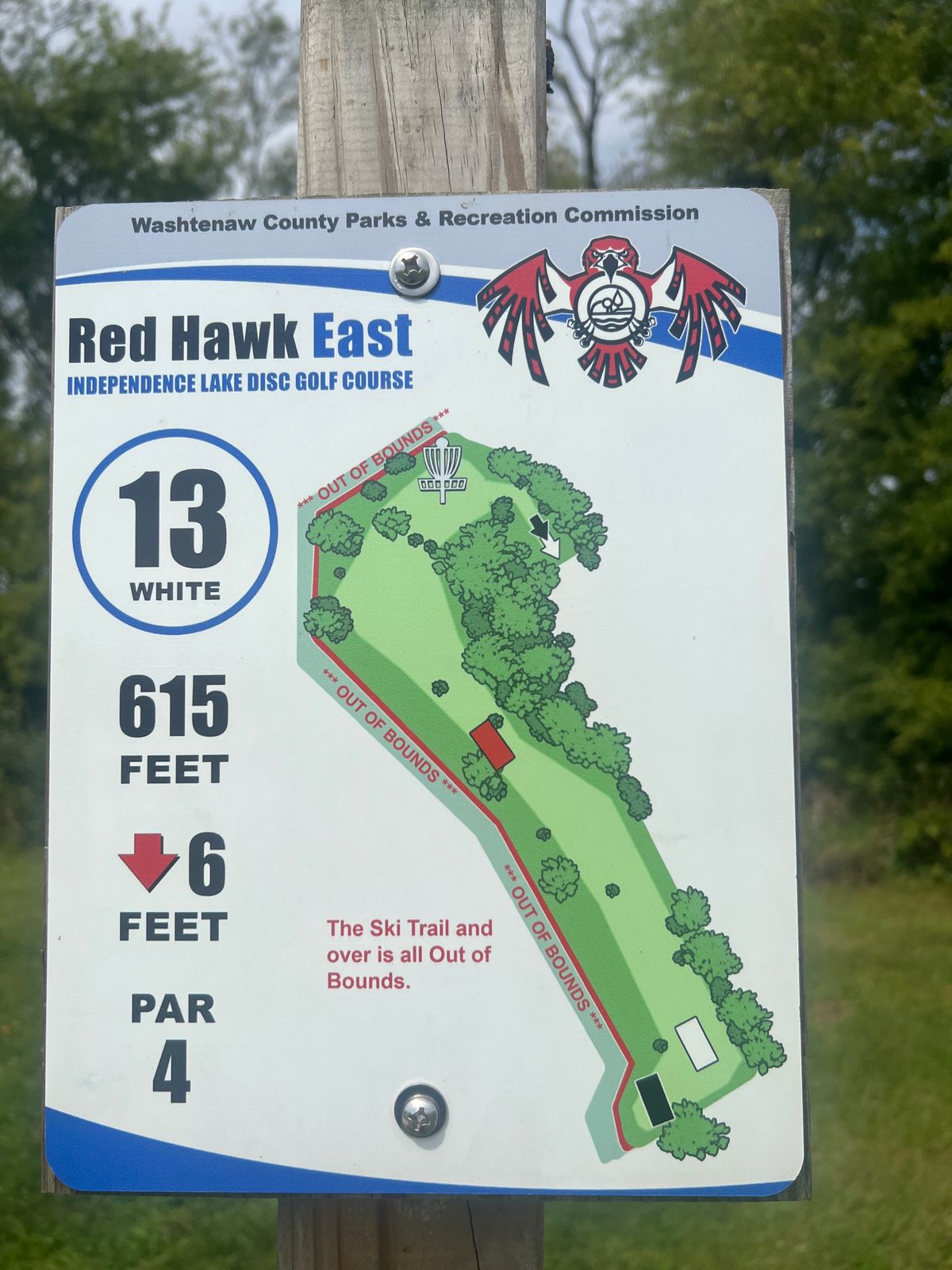 Hole 13 (White) - Hole Sign
