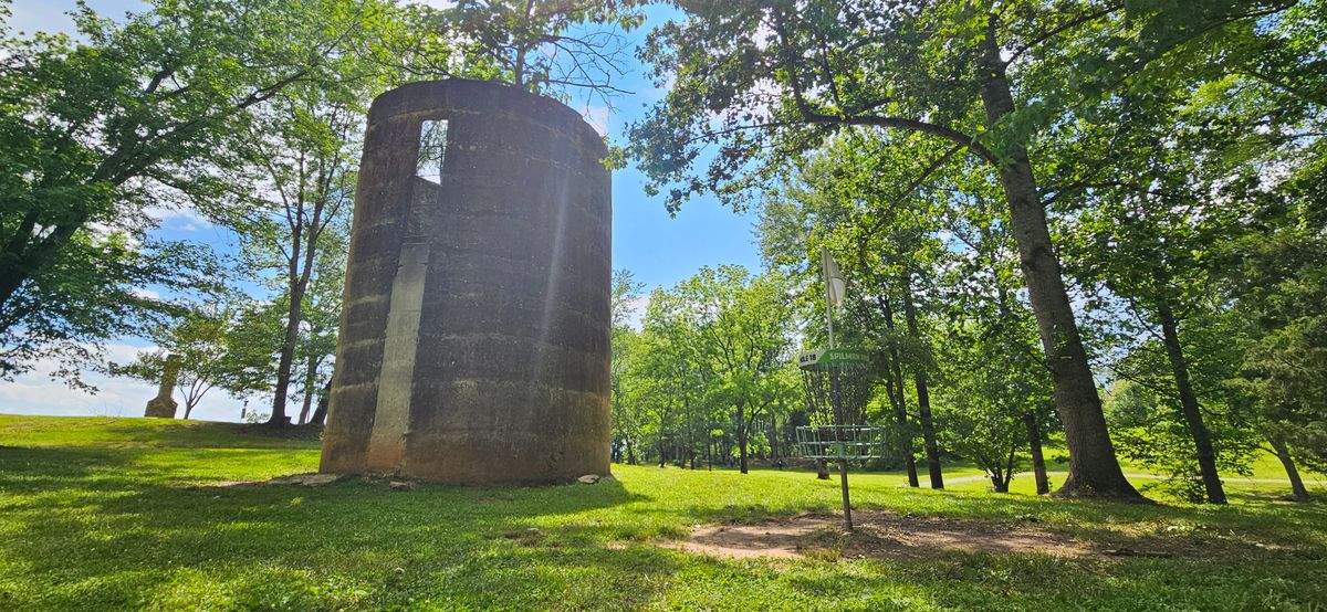 Hole 18 by the old silo