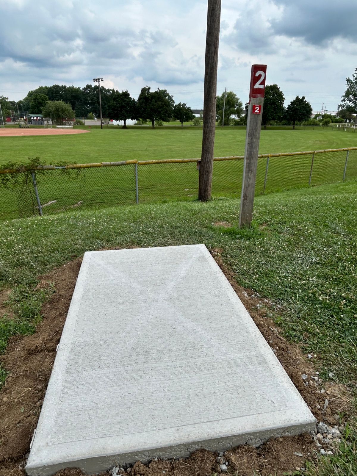 New concrete pads