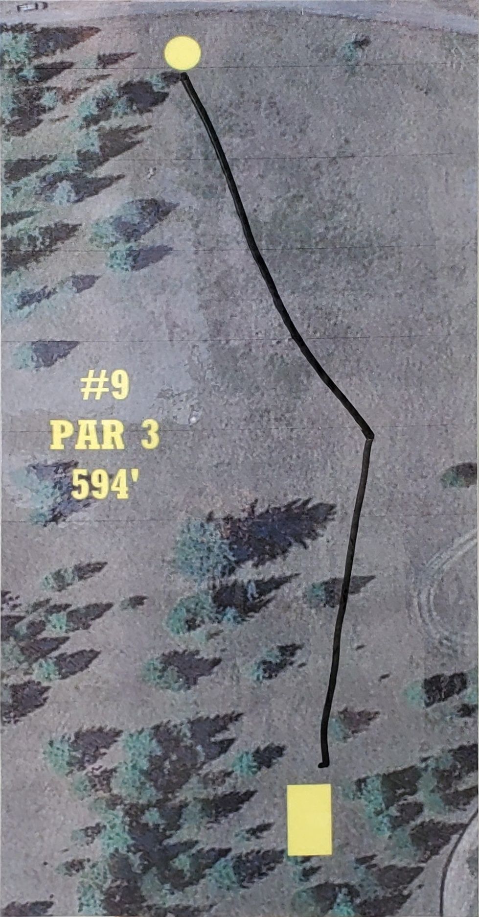 Tee sign hole 9