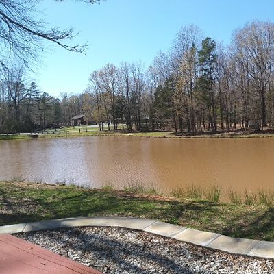 A view from hole 2 across the lake to 6, 7 & 8 today.