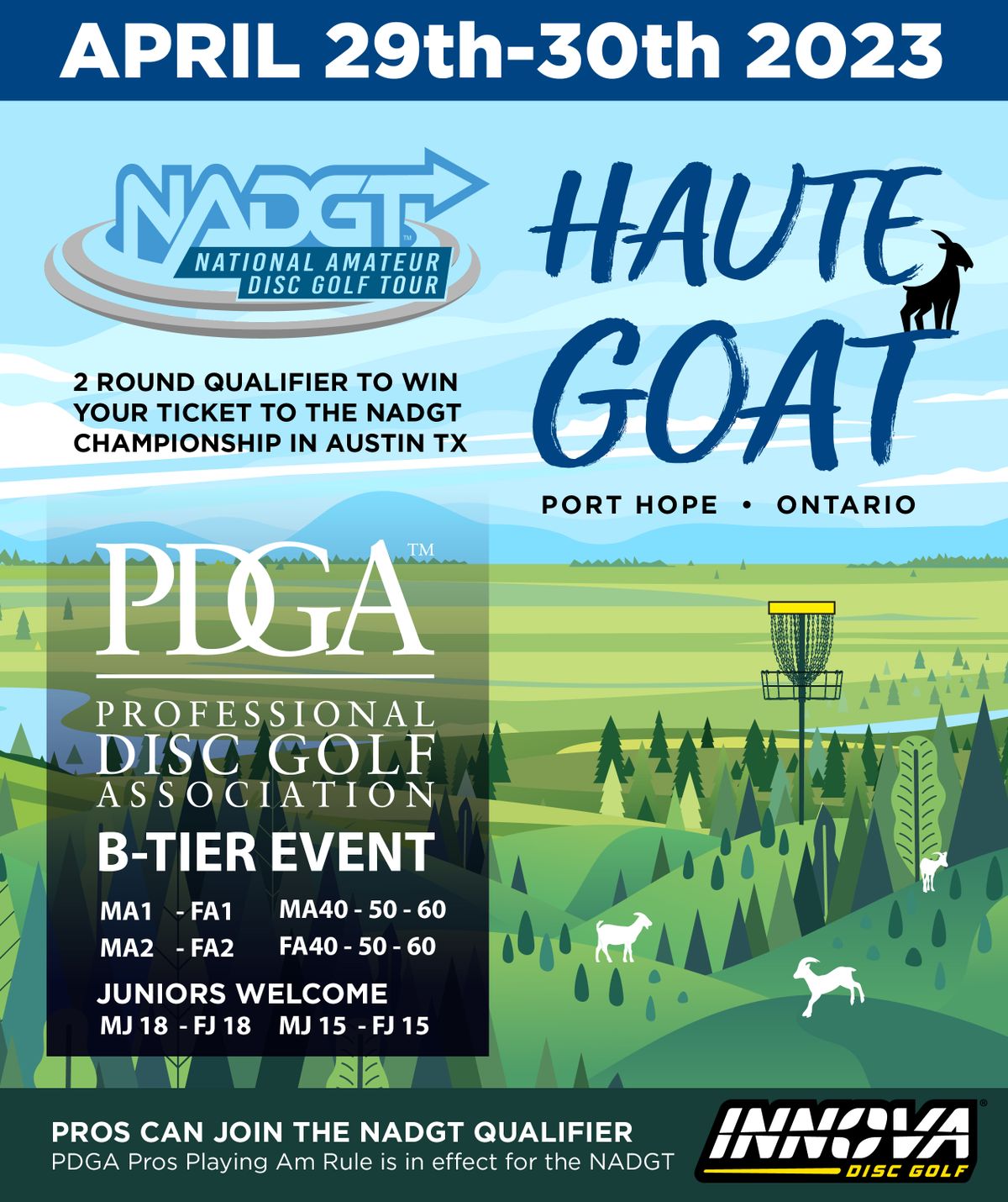 NADGT Qualifier planned for this spring - Sold Out!