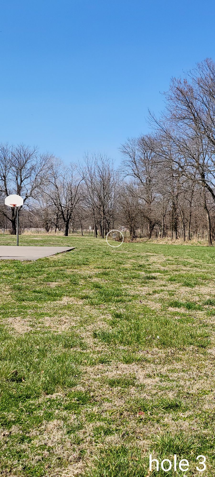 Tee pad veiw of basket 3. Beware, wet shot possible!