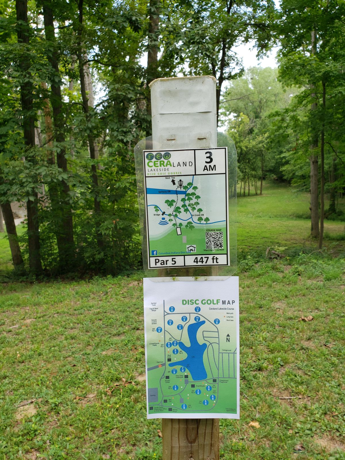 #3 Amateur Tee Sign Post facing the Fairway.
