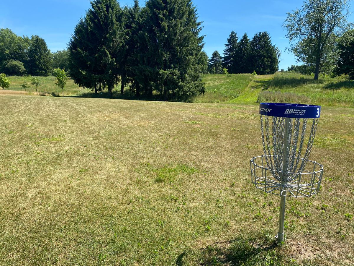 Looking at tee box from 3 basket