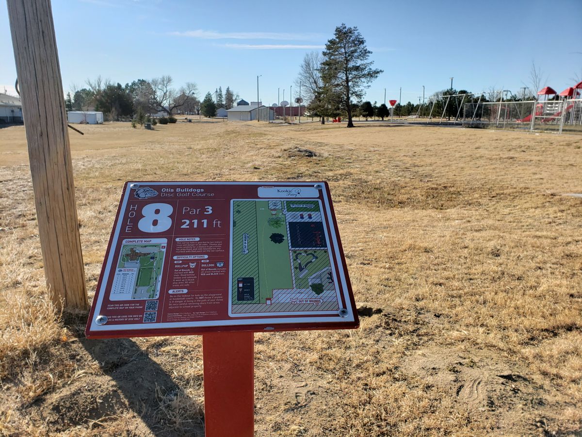 Hole 8: Tee sign
