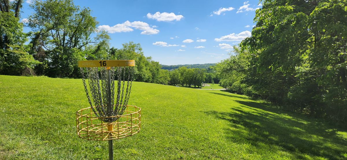 Looking back down the fairway of 16