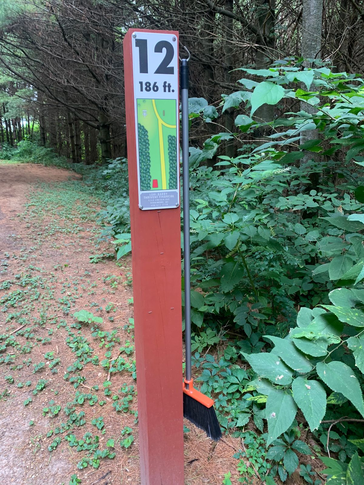 View of hole 12 tee sign