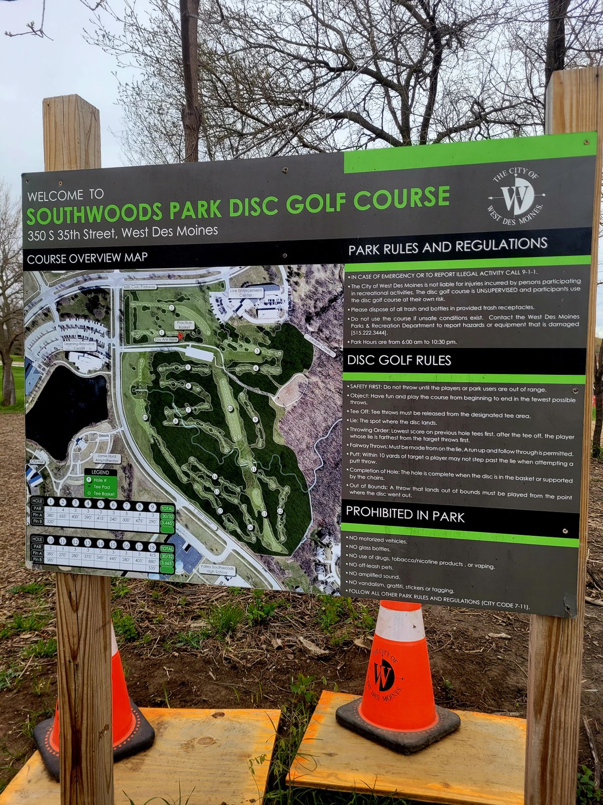 Course Map at Parking Lot
