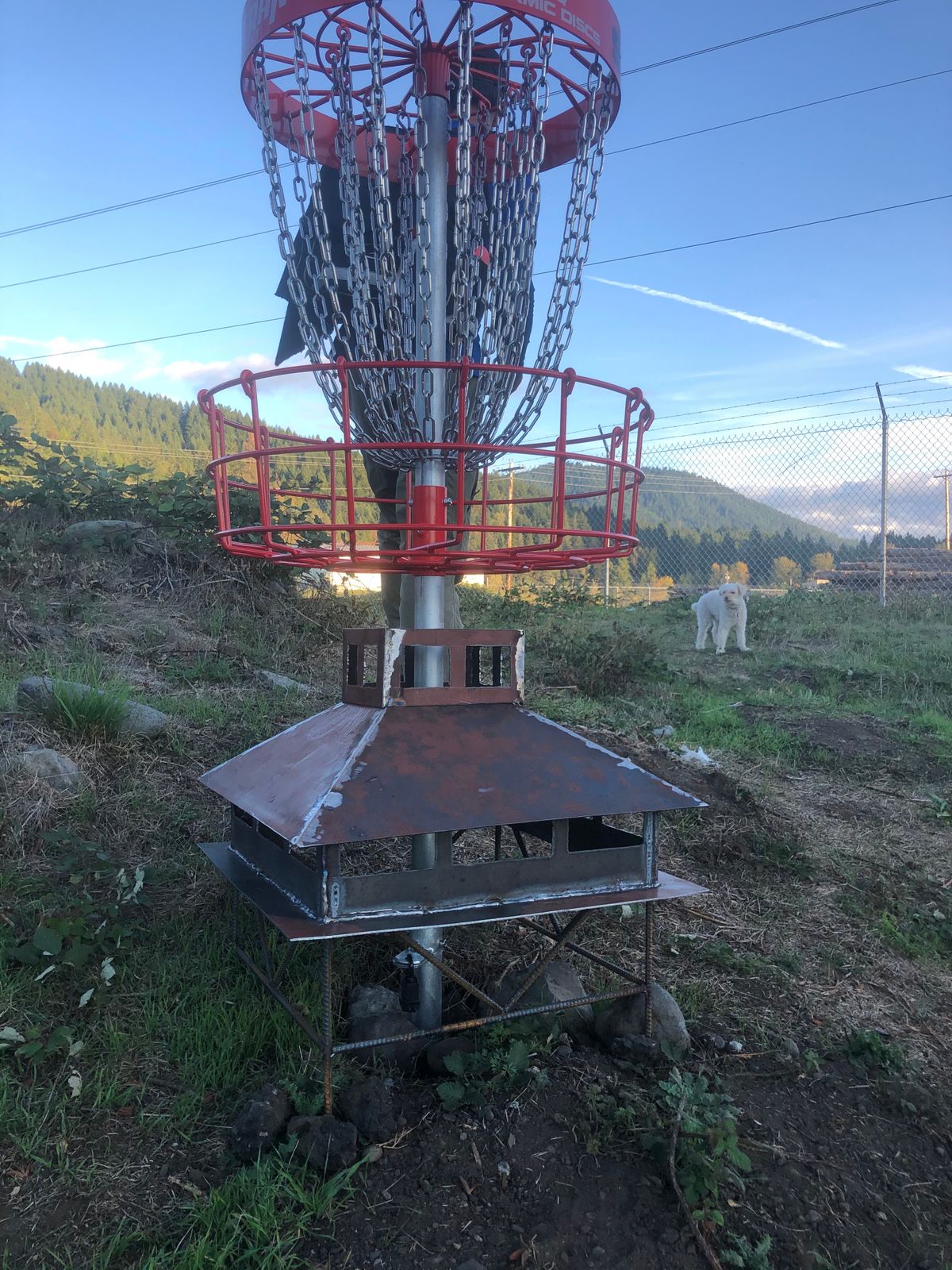 The "fire tower" hole overlooking the course