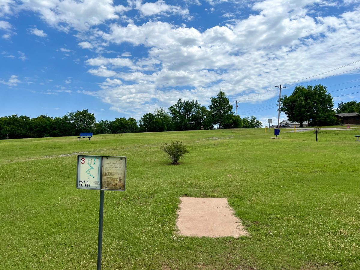 Hole 3. 264 ft par 3 steadily uphill.