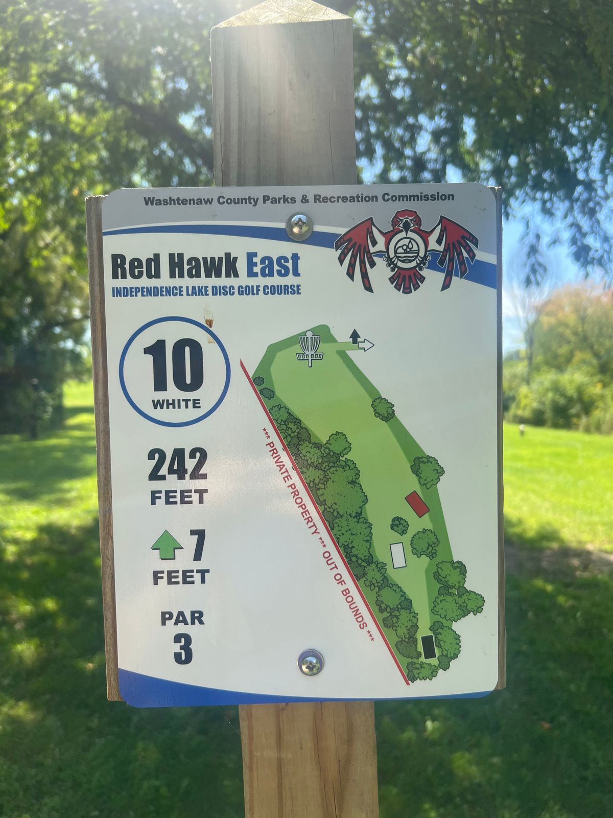 Hole 10 (White) - Hole Sign
