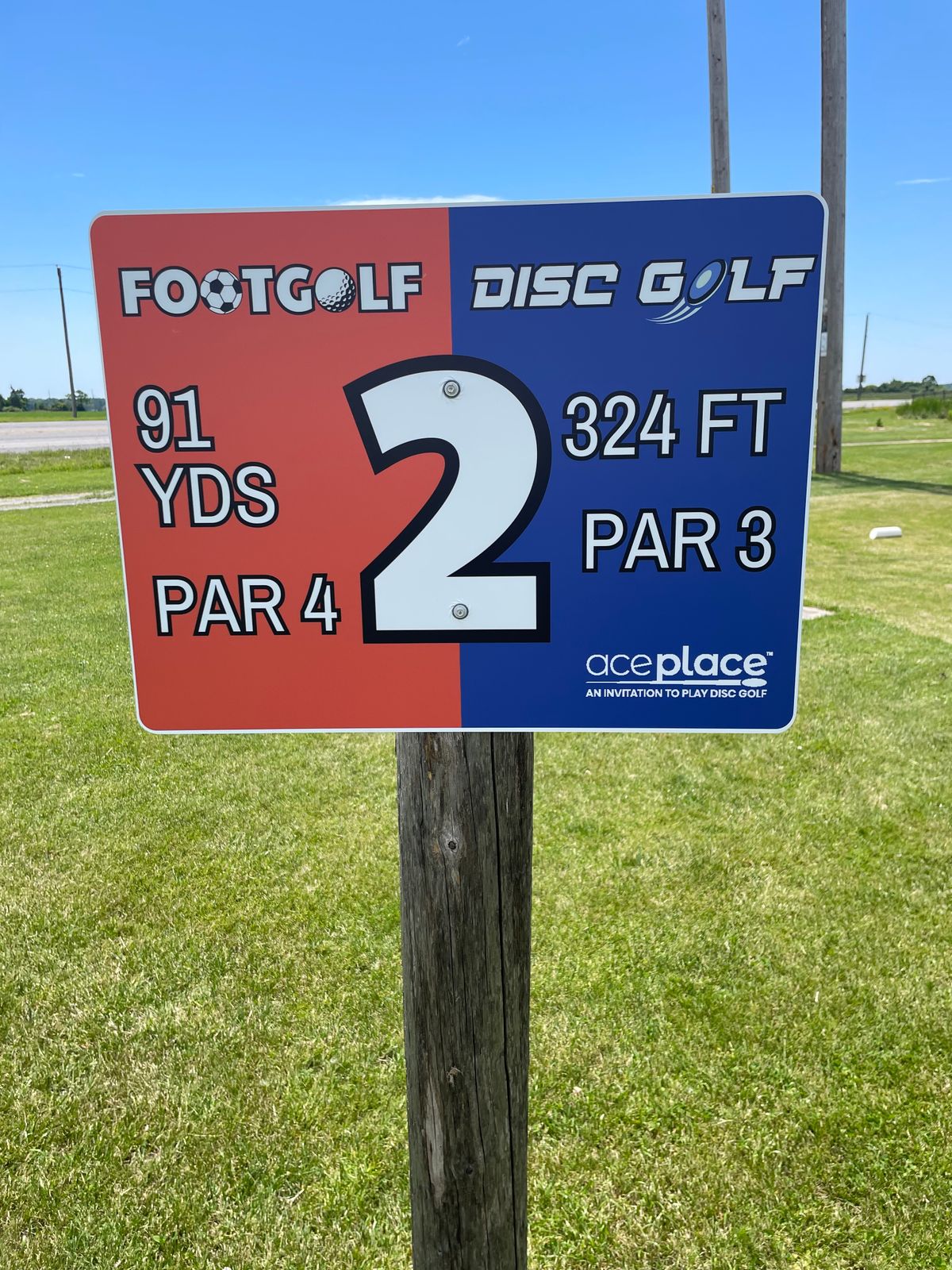 Hole 2 sign