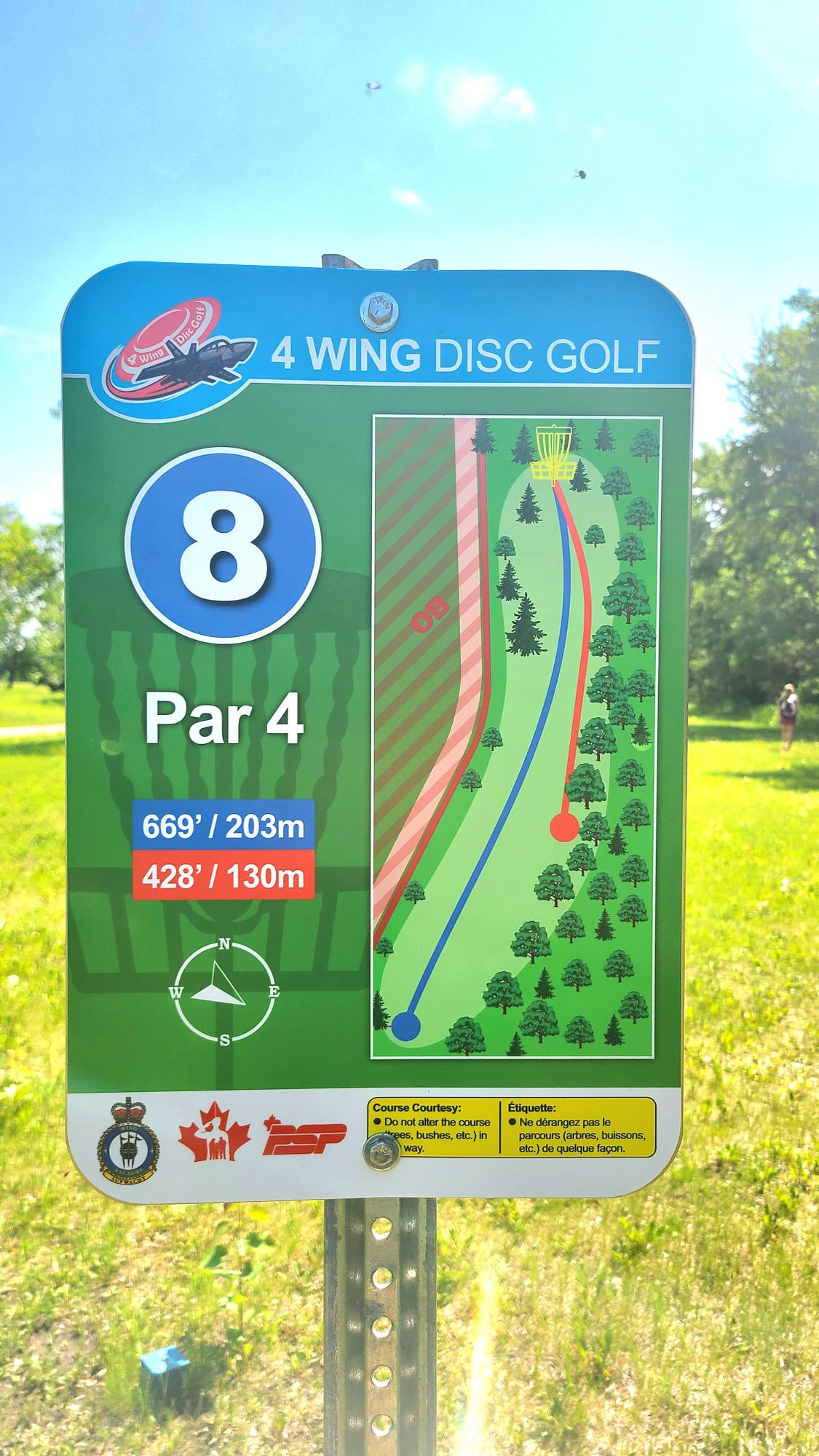 Hole 8 Tee Sign