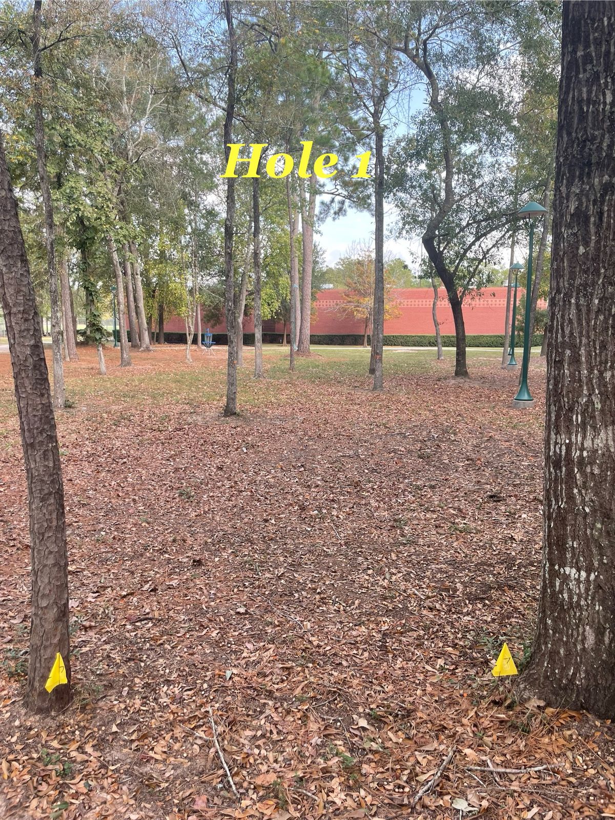 There is orange spray painted trees showing the line you must take.
Mandatory Mando!!