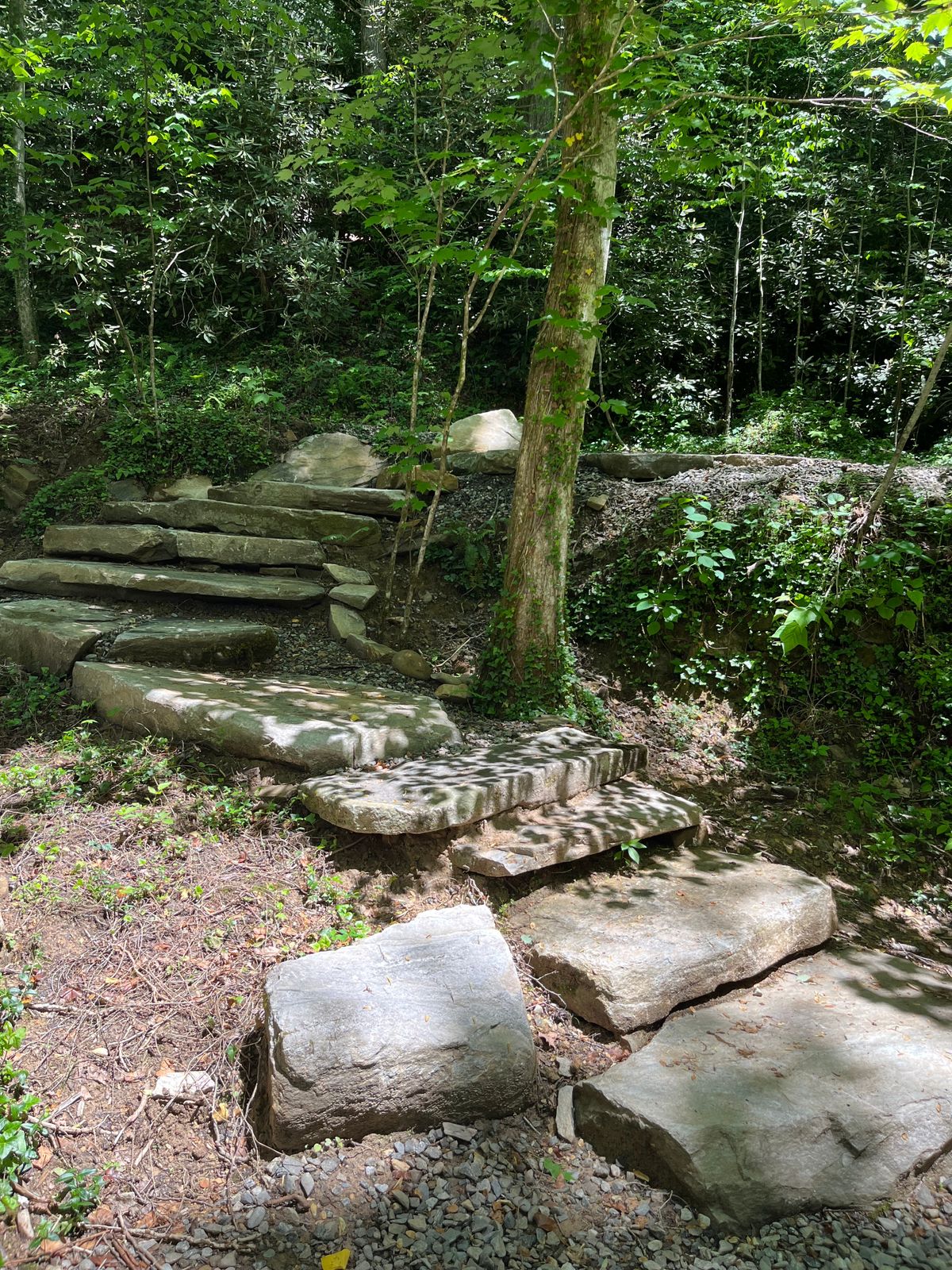 Steps to hole 1