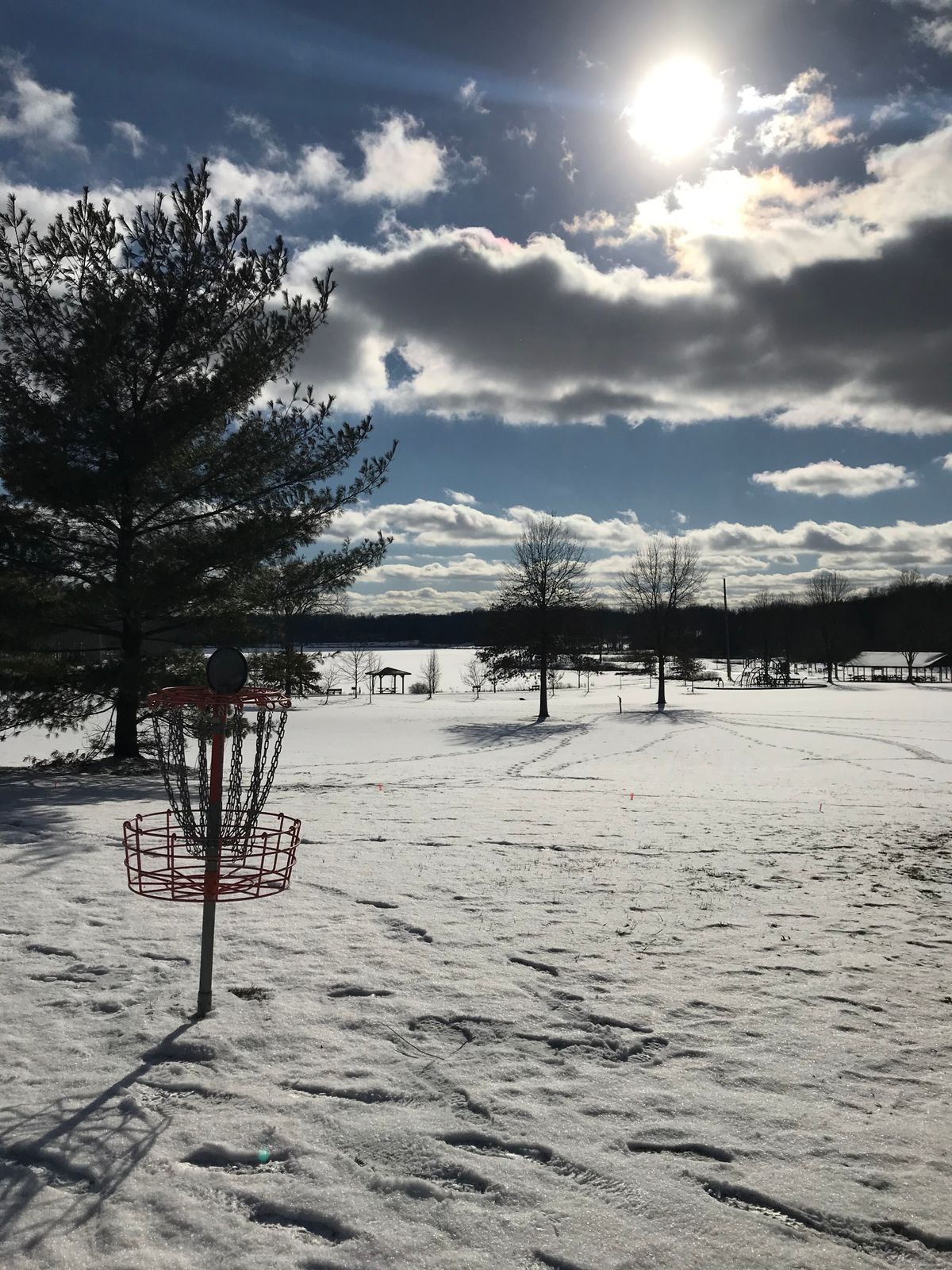 Snowy Sunny Lake